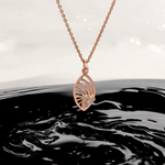 PurpleLuck Jisoo Rose Gold Pendant. Sterling Silver trendy sophisticated jewelry with adjustable chain for gifting for girlfriend