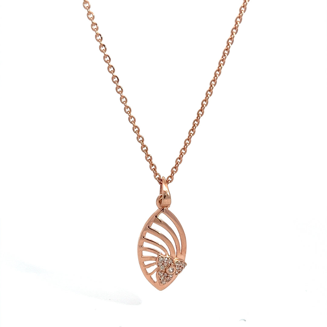 PurpleLuck Jisoo Rose Gold Pendant. Sterling Silver trendy sophisticated jewelry with adjustable chain for gifting for girlfriend