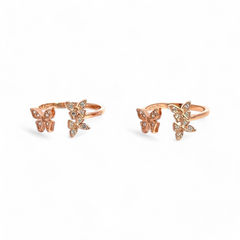 PurpleLuck Juhi 925 Silver Butterfly Toe Rings luxury Indian traditional wear