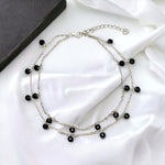 PurpleLuck Kaira 925 Silver Double Layered Queen Anklet. Anklet for single leg for women and girls with adjustable length