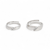 PurpleLuck Karlie 925 Silver Couple Rings Luxury adjustable elegant rings for romantic gift. Couple rings for Man and Women