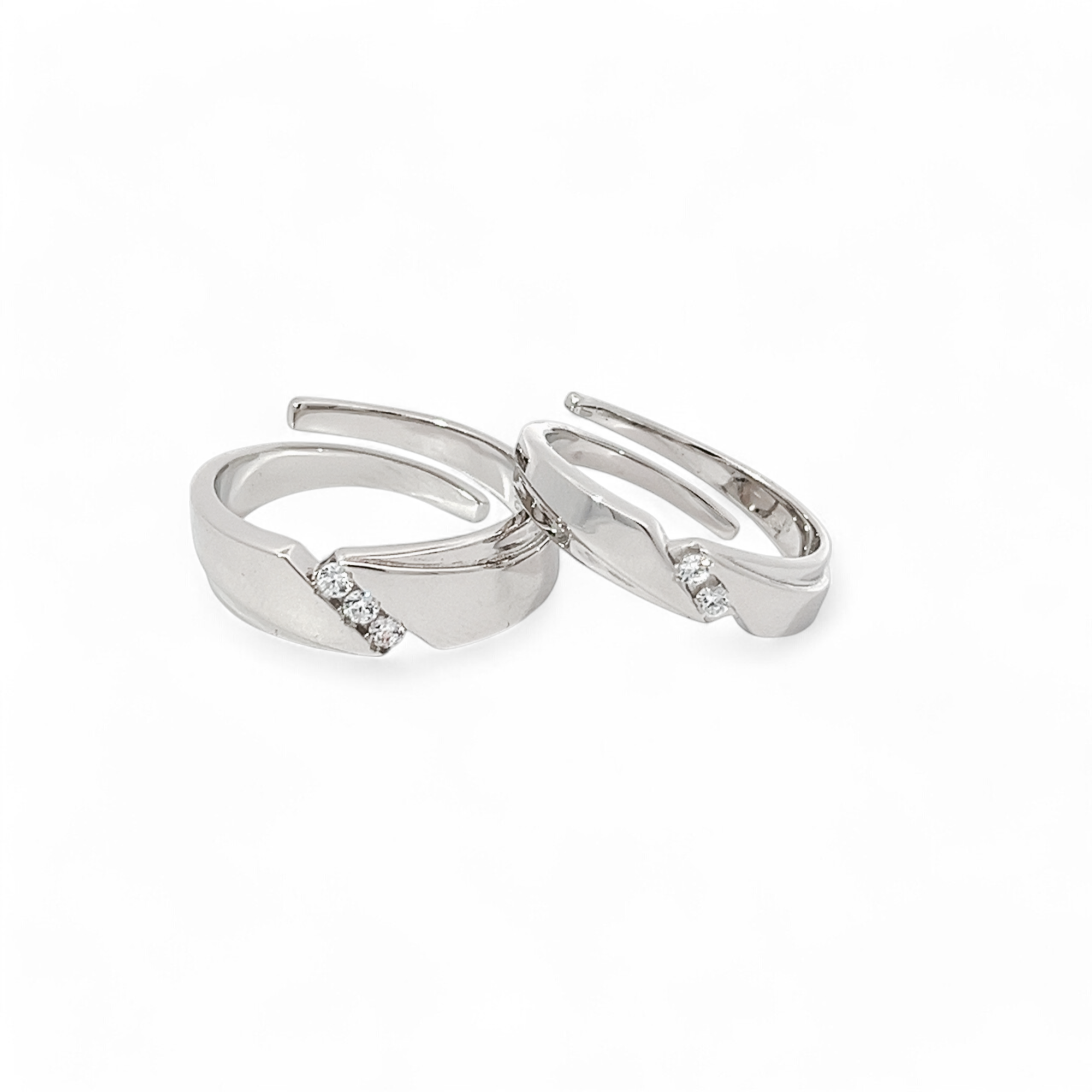PurpleLuck Karlie 925 Silver Couple Rings Luxury adjustable elegant rings for romantic gift. Couple rings for Man and Women