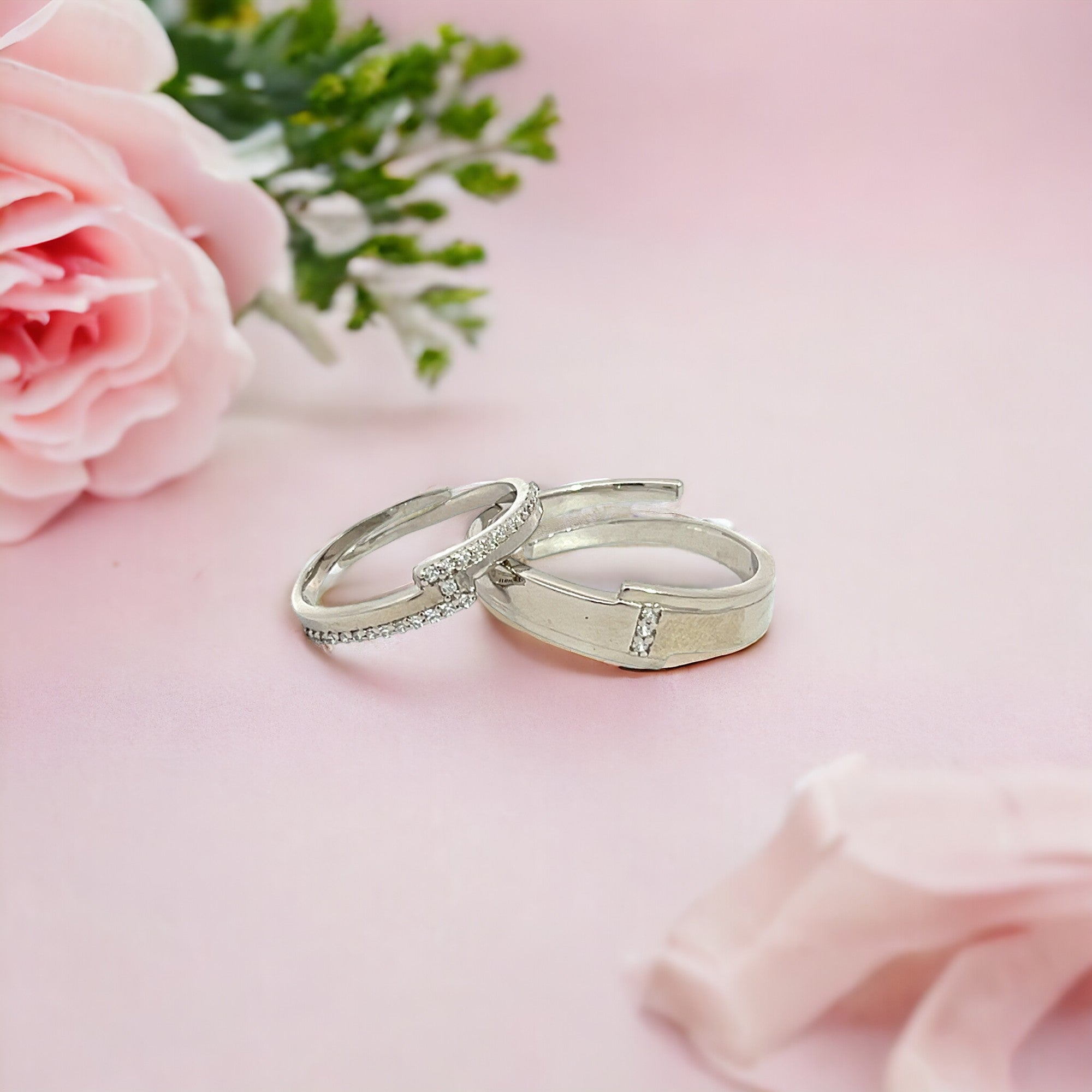 PurpleLuck Kendall Silver Couple Bands
