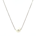 PurpleLuck Kristen Silver White Pearl Necklace Perfect for Office and party wear. Ideal gift for Women and girls