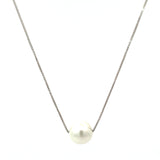 PurpleLuck Kristen Silver White Pearl Necklace Perfect for Office and party wear. Ideal gift for Women and girls