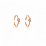 PurpleLuck Kriti 925 Silver Toe Rings in Rose Gold plating. Luxury Indian traditional wear for women. Perfect gift for Wife