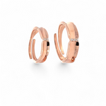 PurpleLuck Love Birds 925 Silver Couple Rings in Rose Gold Plating for couple romantic gift.Valentines and wedding gift