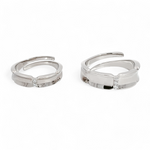 PurpleLuck Love Birds Silver Couple Rings. Sterling Silver Romantic gift for Him and Her. Perfect for valentines and Anniversary Gift.