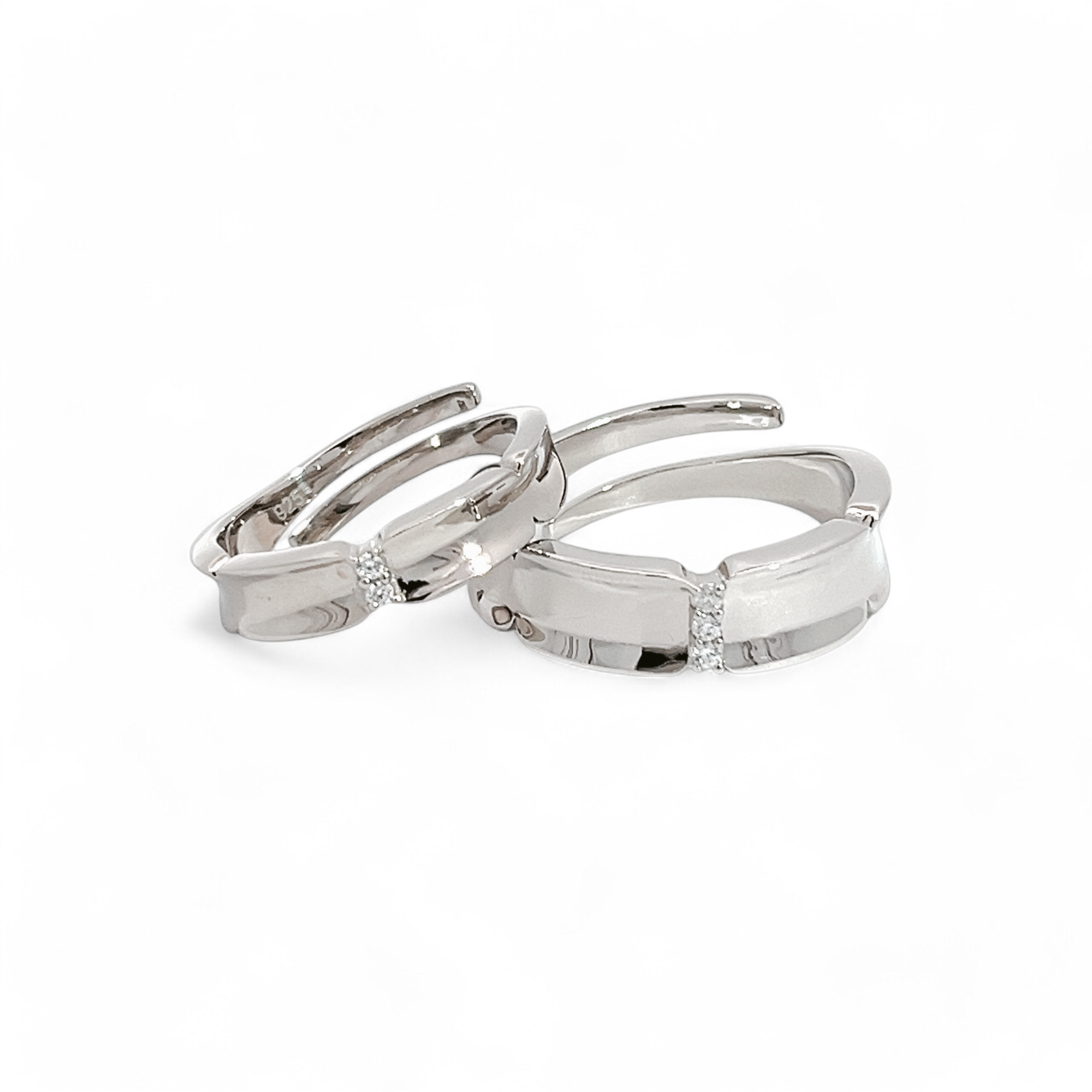 PurpleLuck Love Birds Silver Couple Rings. Sterling Silver Romantic gift for Him and Her. Perfect for valentines and Anniversary Gift.
