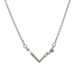 PurpleLuck Love Letter 925 Silver Necklace. Luxury and trendy romantic gift for girlfriend