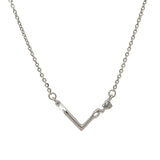 PurpleLuck Love Letter 925 Silver Necklace. Luxury and trendy romantic gift for girlfriend