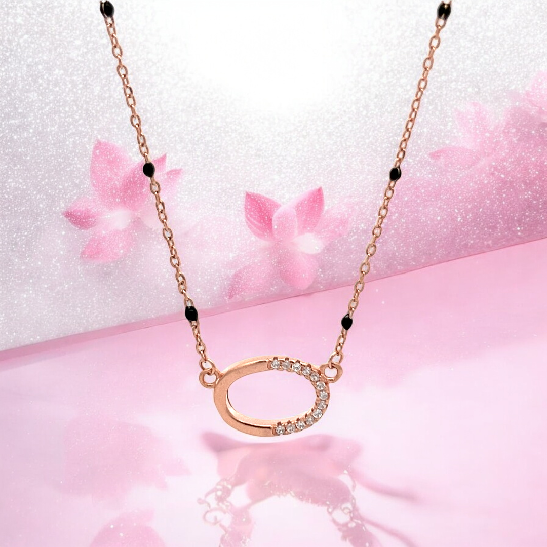 PurpleLuck Love Lock Rose Gold  Pendant.Sterling Silver simple charm pendant for omen and girls with adjustable chain. Rakshabandhan gift for sister