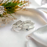 PurpleLuck Love Birds Silver Couple Rings. Sterling Silver Romantic gift for Him and Her. Perfect for valentines and Anniversary Gift.