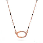 PurpleLuck Love Lock Rose Gold  Pendant.Sterling Silver simple charm pendant for omen and girls with adjustable chain. Rakshabandhan gift for sister