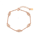 Purpleluck Grace 925 Silver Bracelet- Daily wear simple rose gold bracelet for girls and women