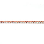 PurpleLuck Lisa Rose Gold Tennis Bracelet. Sterling Silver Sleek and elegant bracelet for women and girls