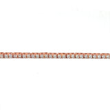 PurpleLuck Lisa Rose Gold Tennis Bracelet. Sterling Silver Sleek and elegant bracelet for women and girls