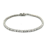 PurpleLuck Lisa Silver Tennis Bracelet. Sterling Silver Sleek and elegant bracelet for women and girls