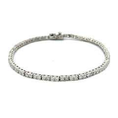 PurpleLuck Lisa Silver Tennis Bracelet. Sterling Silver Sleek and elegant bracelet for women and girls