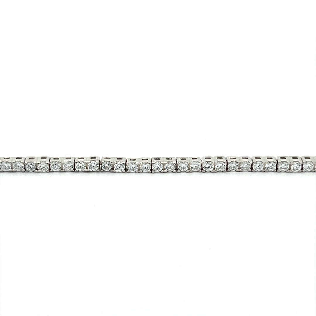 PurpleLuck Lisa Silver Tennis Bracelet. Sterling Silver Sleek and elegant bracelet for women and girls