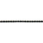 PurpleLuck Ariana Silver Black Tennis Bracelet, black stone elegant and dainty bracelet for girls