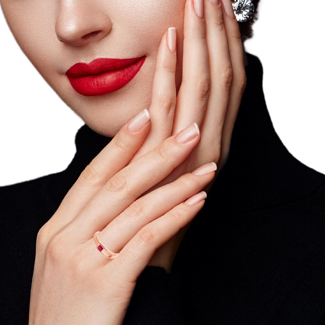 PurpleLuck Lucine 925 Silver Ring. Romantic gift for women on Birthday and anniversary
