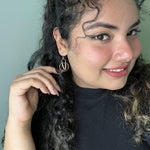 PurpleLuck Celene 925 Silver Hoop Earrings, a trendy design gift for girlfriend and wife