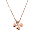 Purpleluck Malika Rose Gold Necklace. Sterling Silver pendant with adjustable chain. Elegant party wear necklace