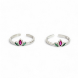 Purpleluck Mandanna Silver Toe Rings. Sterling Silver Traditional wear for women, perfect for daily wear