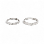 PurpleLuck Marilyn 925 Silver Couple Ring  Adjustable modern and elegant ring for Him and Her. Perfect Romantic gift