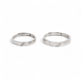 PurpleLuck Marilyn 925 Silver Couple Ring  Adjustable modern and elegant ring for Him and Her. Perfect Romantic gift
