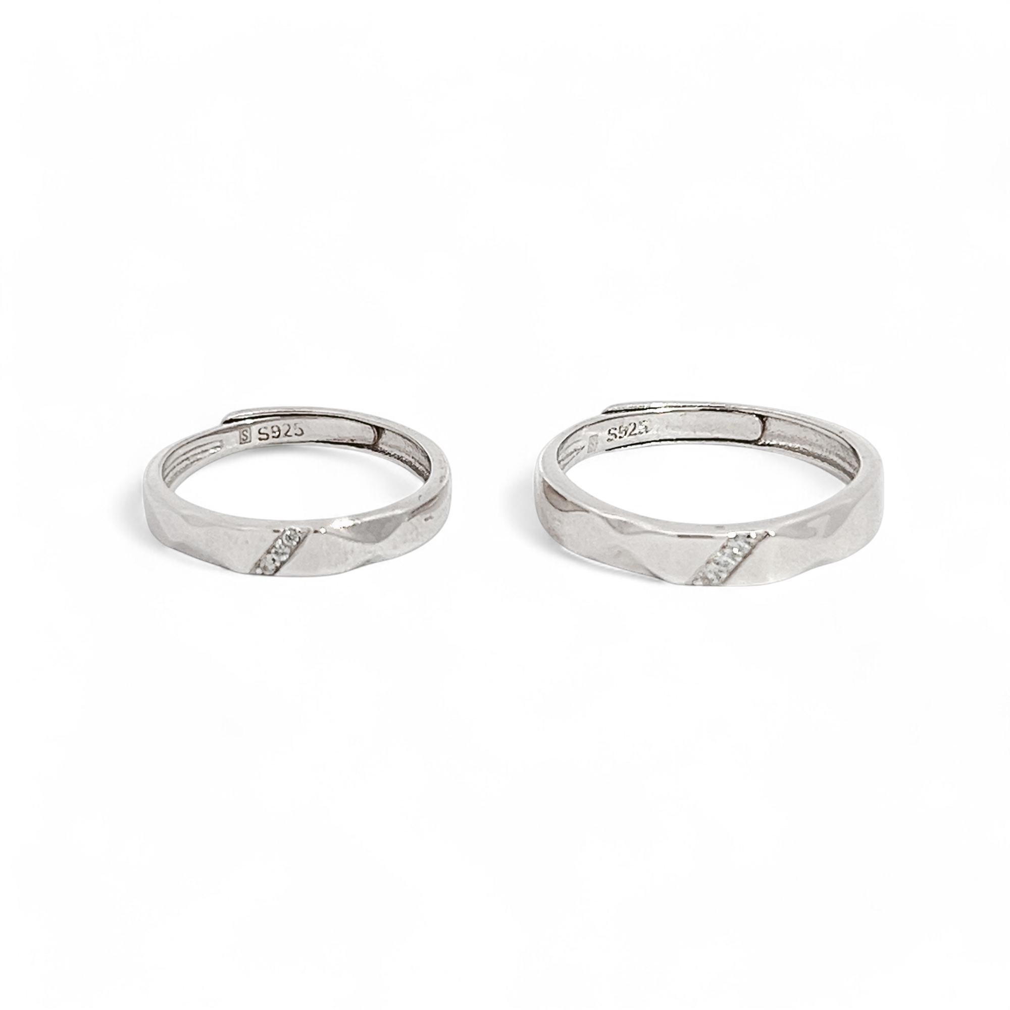 PurpleLuck Marilyn 925 Silver Couple Ring  Adjustable modern and elegant ring for Him and Her. Perfect Romantic gift