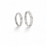PurpleLuck Marilyn 925 Silver Couple Ring  Adjustable modern and elegant ring for Him and Her. Perfect Romantic gift