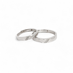 PurpleLuck Marilyn 925 Silver Couple Ring  Adjustable modern and elegant ring for Him and Her. Perfect Romantic gift