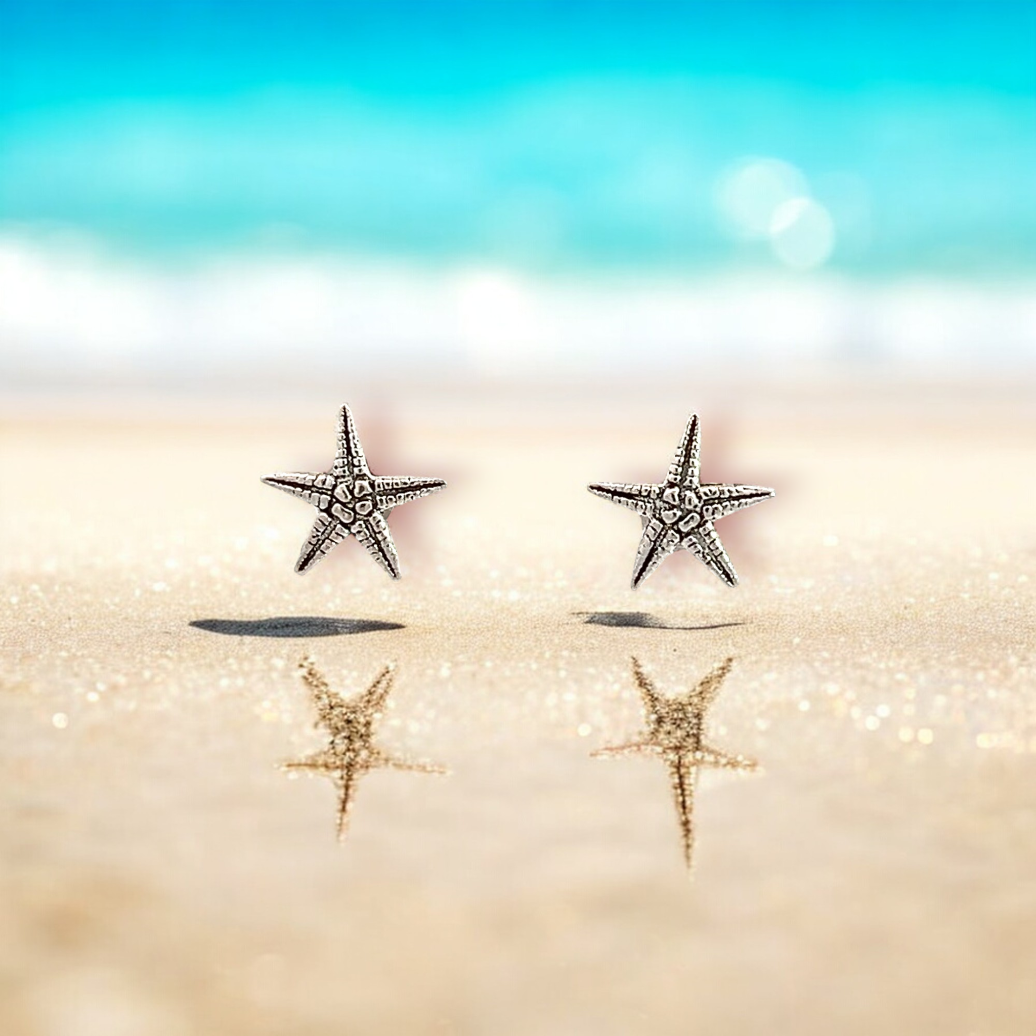 PurpleLuck Meryl Starfish Oxidized 925 Silver Earrings for Office and daily wear. Perfect gift for girlfriend and wife