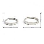 Purpleluck- Minimal Silver Couple Rings