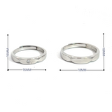 Purpleluck- Minimal Silver Couple Rings