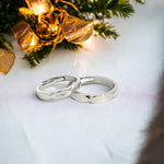 Purpleluck- Minimal Silver Couple Rings