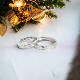 Purpleluck- Minimal Silver Couple Rings
