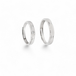 Purpleluck- Minimal Silver Couple Rings