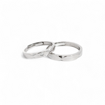 Purpleluck- Minimal Silver Couple Rings