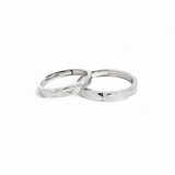 Purpleluck- Minimal Silver Couple Rings