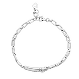 Purpleluck Minissha 925 Silver Bracelet in dainty design. Elegant charm bracelet for Women and girls. Ideal Gift for girlfriend.