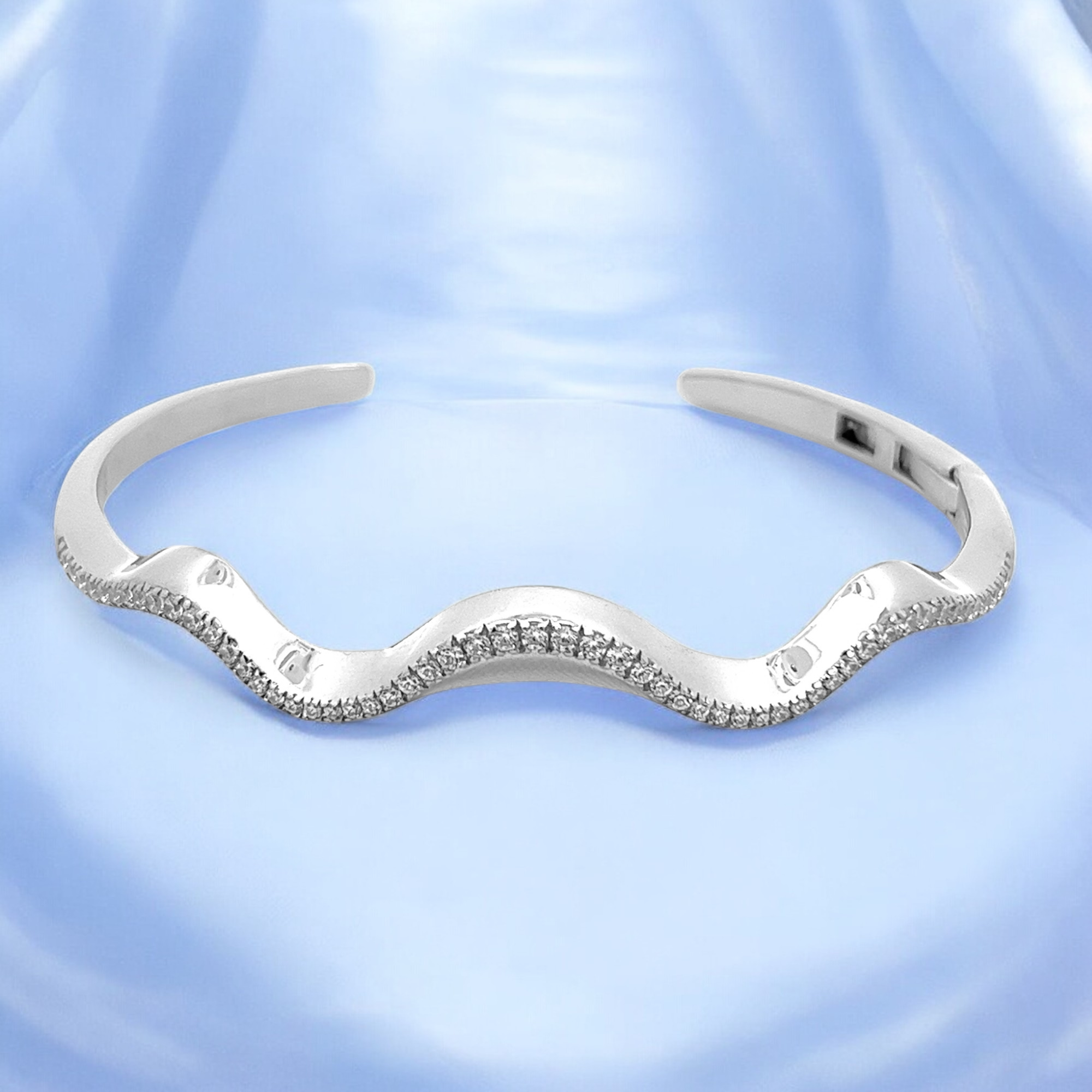PurpleLuck Nadira 925 Silver Bracelet Elegant Zircon Stone bracelet Perfect for Festive wear. Luxury gift for women and girls