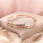 PurpleLuck- Rose Gold Nail Diamond Bracelet