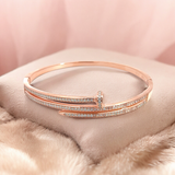 PurpleLuck- Rose Gold Nail Diamond Bracelet