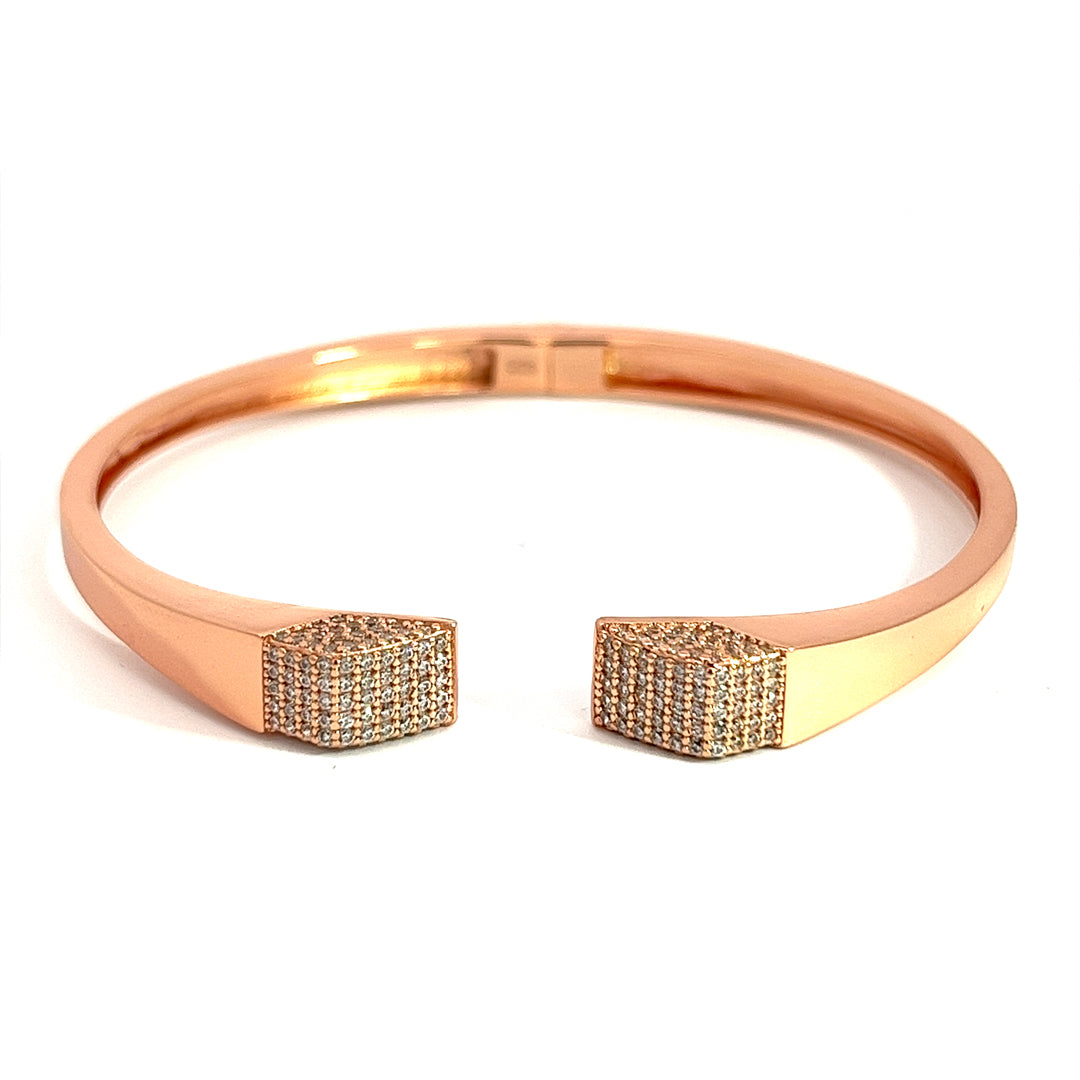 PurpleLuck Sophia 925 Silver Bracelet in rose gold plating for Women and Girls. Perfect gift for Girlfriend. Luxury Wear for Women