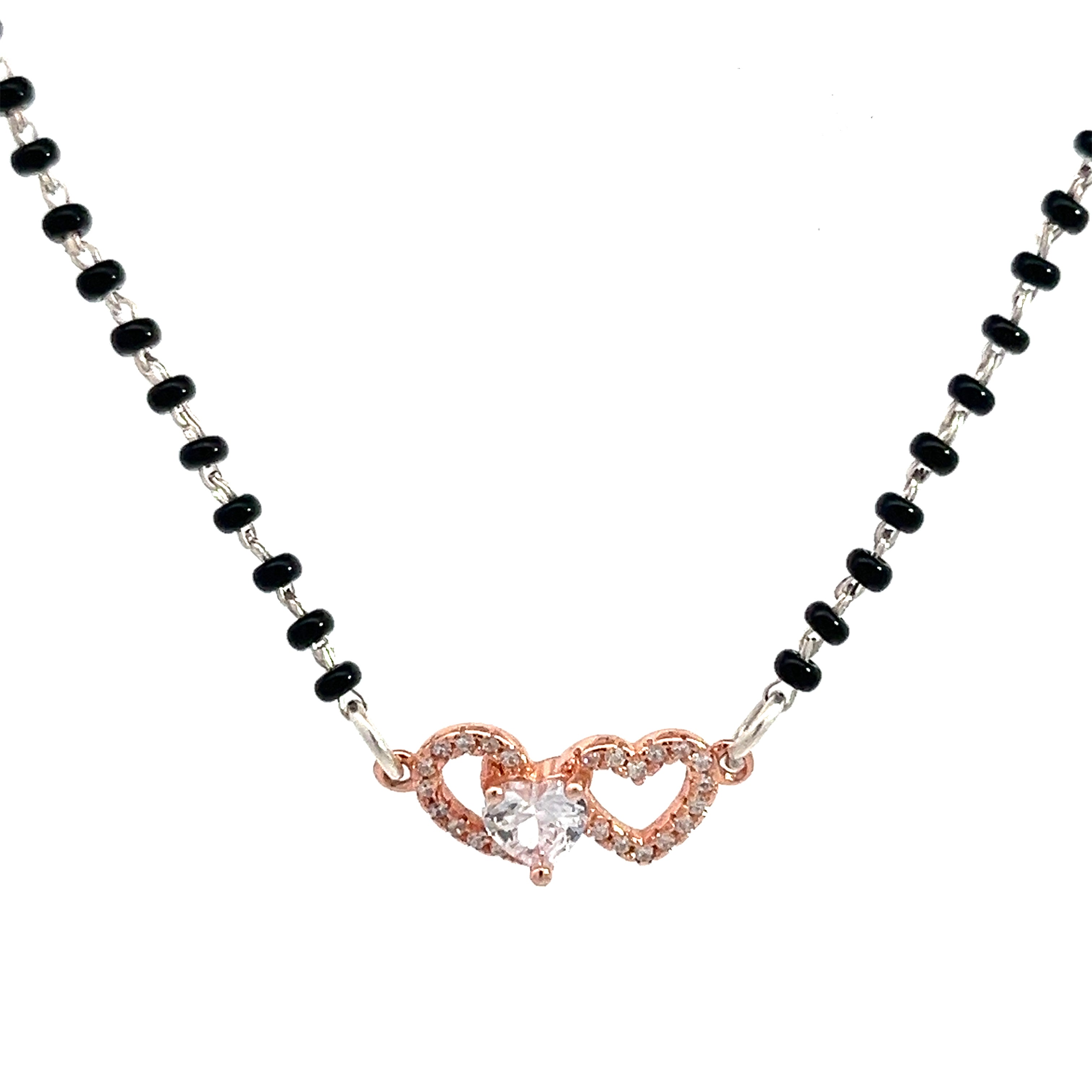 PurpleLuck Nimrit Rose Gold  Mangalsutra 925  Silver elegant and dainty traditional wear