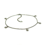 PurpleLuck Nithya 925 Silver Anklet. Star charm anklet with adjustable chain for women and girls. Ideal gift for girlfriend and wife