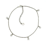 PurpleLuck Nithya 925 Silver Anklet. Star charm anklet with adjustable chain for women and girls. Ideal gift for girlfriend and wife